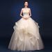 Plus Size Strapless Evening Gown Korean Style Puffy Skirt Floor Length Slim Fit Maternity Wedding Dress For Photo Studio_ecoleips.com