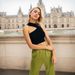 Voya Women's Clothing 2026 Spring/summer New Street Trend Sleeveless Vest Fashion Irregular Short Top_ecoleips.com