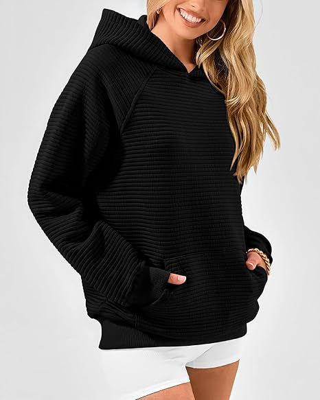 25 Autumn/Winter Women's Fashion Striped Hooded Loose-Fitting Long-Sleeved Sweatshirt_ecoleips.com