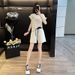 Women's European Style Casual Sportswear Set Short Sleeved Slimming Shorts Youthful Fashionable Two Piece Summer Outfit_ecoleips.com
