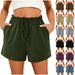 Summer Women's Loose Shorts Solid Color Home Pocket Intellectual Style Clothing For Markets_ecoleips.com