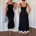 Summer Sexy Lace Shoulder Strap Long Dress Elegant Slim Fit Charming Cross Border 2025 Super Popular_ecoleips.com