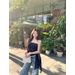 Chenling Original Quality Hot Girl Retro Plaid Sleeveless Tube Women's Summer New Slim Fit Off-Shoulder Top_ecoleips.com