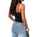 KaiKuo Cross-Border European And American Sexy Hot Girl Slim-Fit Camisole Bodysuit Women's Clothing 2025 Spring/Summer_ecoleips.com