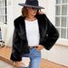 Women's Faux Fur Coat Elegant Shawl Collar Long Sleeve Jacket – Soft & Warm Winter Outerwear For Office & Casual_ecoleips.com