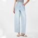 Women's Clothing Minimalist Waist Fashionable WAN Loose Cocoon 9 Point Fat Jeans_ecoleips.com