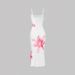 Floral Print Slim Fit Suspender Waist Dress European American Style Summer New Arrival Sexy Simple Fairy Women's Clothing_ecoleips.com