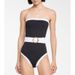 Women's Clothing Black And White Contrast Hot Spring Vacation High End Swimsuit Female 2387_ecoleips.com