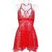 Aria Basics Aria Basics European And American Foreign Trade Fashion Seductive Sleepwear Set For Women, Heart-shaped Mesh Suspender Dress,_ecoleips.com