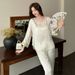 Ice Pajamas For Women Spring Summer New Chinese National Style Set Imitation Silk Satin Jacquard Long Sleeve High-end_ecoleips.com