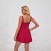 Cross-border European And American Summer Strapless Tie-up Solid Color A-line Hem Mini Camisole Dress For Women_ecoleips.com