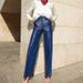 High-Waisted PU Leather Pants – Women’s Straight-Leg Trousers With Lifting Effect (Black/Blue/Lake Blue/Brown, S-L)_ecoleips.com