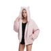 Style Mountain Carving Furry Fur Collar Cotton Jacket Fleece Thickened Jacket_ecoleips.com