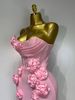 Women Celebrity Sexy Strapless Backless Flower Maxi Long Bodycon Bandage Dress Elegant Birthday Evening Club Party Dresses GCR8_ecoleips.com
