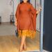 Women's Clothing Sequins Tassel Bat Sleeve Elastic Hip Dress_ecoleips.com