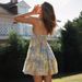 Fashion Women's Suspender Dress Printed Tie Waist Full Skirt Style_ecoleips.com