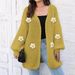 Aria Basics Aria Basics New 2024 Autumn/Winter European And American Women's Fashion Cardigan Sweater, Knitted With Deer Fur, Loose Fit,_ecoleips.com