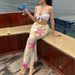 Women's Clothing Women's Summer Dopamine Style Printed Mesh Bodycon Skirt Sexy Beach Vacation Fashion For Formal & Casual For Women_ecoleips.com
