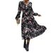 Women Elegant Vintage Long Dress Unique Design With Waist‑Cinch Slimming Silhouette For Daily Wear_ecoleips.com