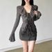 Wind Autumn New Women's Clothing Dreamy White Yarn Elegant Lace Up Bow Ruffle Top_ecoleips.com