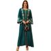 Exquisite Embroidered Jalabiya Dress – Elegant Muslim Long Sleeve Maxi Dress With Traditional Arabic Stitching Fashion_ecoleips.com