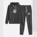 Women's Camellia Pattern Long Sleeve Hooded Sweatshirt And Slim Fit Sports Pants Set Simple Print Fashionable Casual Outfit_ecoleips.com