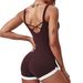 Summer Women's Slim Fit Bodysuit Cross-Over Neckline Backless Versatile Solid Color Sexy Fashion Jumpsuit for Wholesale_ecoleips.com