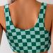 High-End Colorblock Bikini Set – Sexy Checkered Print Swimwear With Removable Padding & High Elasticity (S-XL, Quick-Dry Polyester)_ecoleips.com