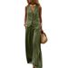 2024 New Fashion Solid Color Suit Vest And Pants Patchwork Casual Two-Piece Set For Women_ecoleips.com