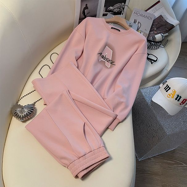 Women's Clothing Casual Style Simple Temperament Wide Leg Pants Suit Printing_ecoleips.com