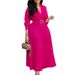 Women's Clothing2024 Autumn New Fashion Temperament Solid Color Large Size Dress_ecoleips.com