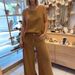 Women's Clothing Cotton And Linen Solid Color Sleeveless Pants Two Piece Set_ecoleips.com