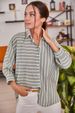 Women's Clothing Retro Striped Shirt New Holiday Sun Protection Loose Casual Shirt_ecoleips.com