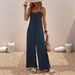 Women's Adjustable Strap Jumpsuit Elegant Solid Color Resort Style_ecoleips.com