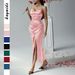 Elegant Satin Slip Dress For Women – Long Sleeveless Bodycon Dress In 7 Colors, Polyester, Versatile Formal & Evening Wear_ecoleips.com