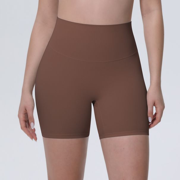 K New Thin Ice Feel, Skin Friendly, Breathable, Tight Solid Color Yoga Pants, Sports Running, Fitness Yoga Clothes, Three Part Shorts_ecoleips.com