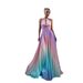 2026 New European And American Women's Fashion: Flared Waist-Cinching Gradient Dress, Sexy Deep V Neck Long Gown_ecoleips.com