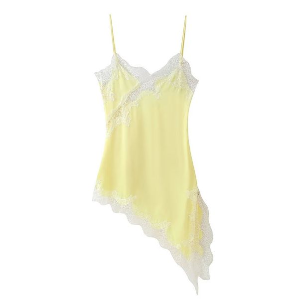 Women's Lace Asymmetrical Casual Mini Dress Summer New Arrivals European And American Style Cross Border E Commerce_ecoleips.com