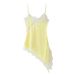 Cross-border Foreign Trade European And American Summer New Women's Clothing Series Lace Asymmetric Casual Strap Mini_ecoleips.com