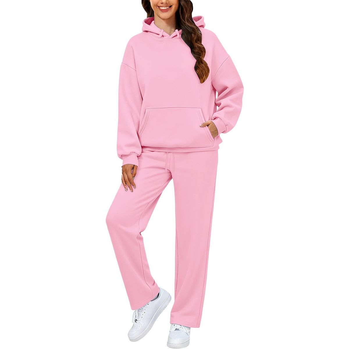 "Women's Cozy Fleece-Lined Hoodie & Jogger Set – Winter-Ready Comfort With Pockets & Stylish Fit"_ecoleips.com