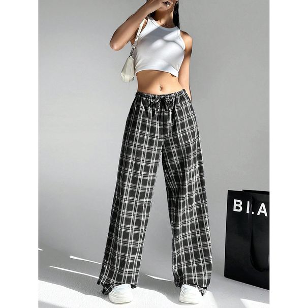 Women’s Clothing New Youth Fashion Casual Pants Elastic Waist Camouflage Print Slim Wide Leg Mopping Pants_ecoleips.com