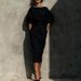 Retro-Inspired Bubble Sleeve Blouse With A-Line Skirt Set – Elegant Boat Neck & Pleated Mid-Waist For Timeless Feminine Silhouette_ecoleips.com