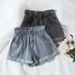 Women's High-Waisted Slimming Denim Shorts Korean Style Loose Wide Leg Summer 2021 Trendy Rolled up Hot Pants for Students_ecoleips.com