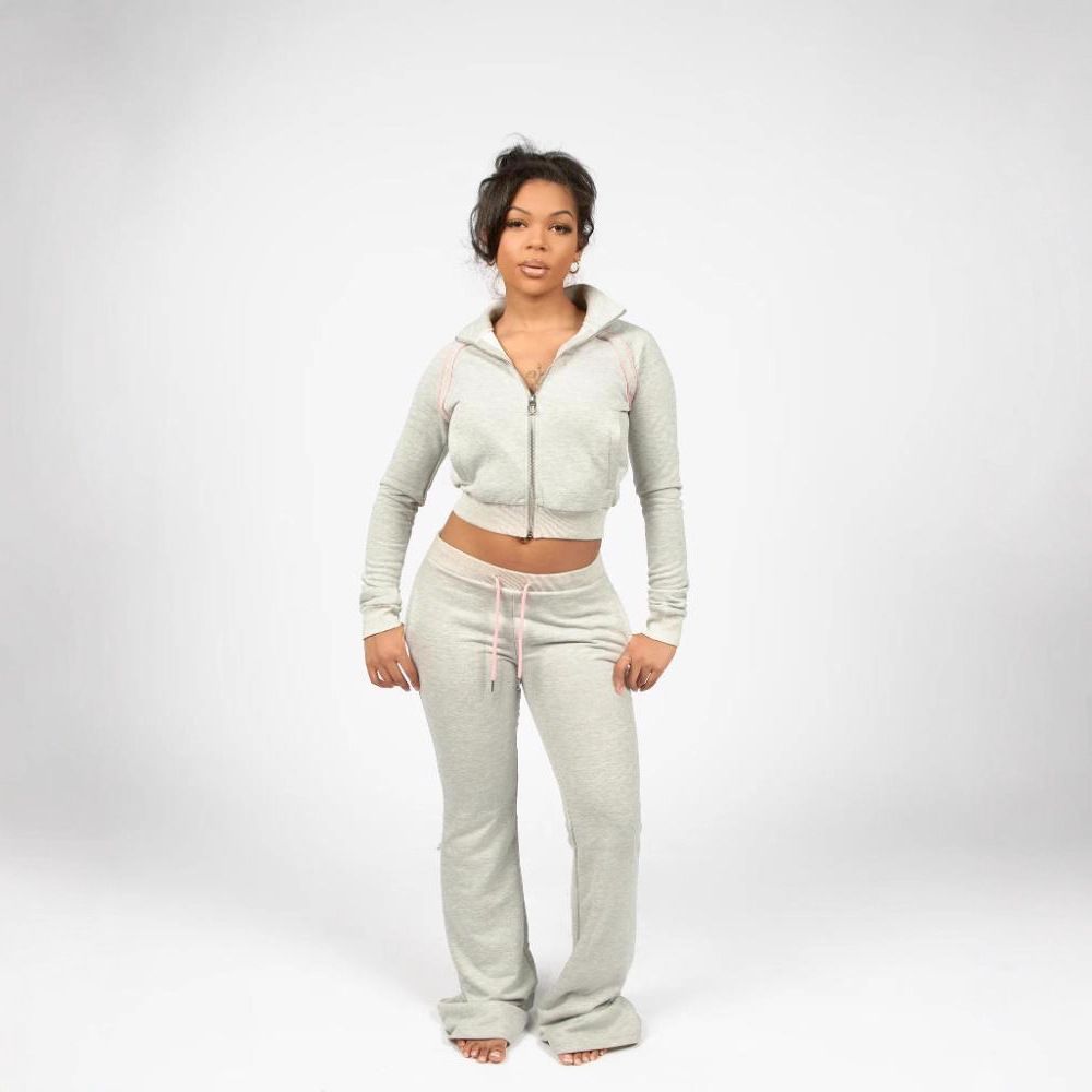 Women's Clothing Color Block Two-Piece Women's Outfit Sporty Fashionable Best Friend Set For European American_ecoleips.com