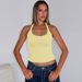 Women's Ribbed Halter Neck Sleeveless Crop Top Stretchy Bodycon Casual Streetwear Basic Tee Summer Fashion_ecoleips.com