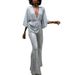 Women's Clothing Sequined Sexy Deep V Backless Jumpsuit Pants_ecoleips.com