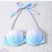 European American Style Bikini Swimsuit Top Gradient Shell Solid Color Push Up Design Hard Cup Women's Sexy Vacation Bikini_ecoleips.com