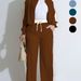Women's Winter Sportswear Set – Zip-Up Hoodie & Jogger Pants (Oversized Fit, Color-Blocked, Fleece-Lined, Casual Athleisure)_ecoleips.com