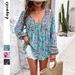 DiYun European And American Bohemian Style Printed Long Sleeve T-Shirt Women's Clothing 2025 Autumn/Winter_ecoleips.com