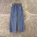 Women's High Waist Loose Fit Cotton Wide Leg Pants With Letter Embroidery – Summer Casual Drawstring Trousers_ecoleips.com